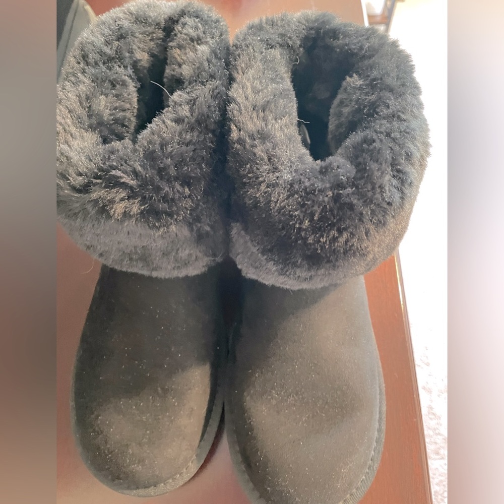 Black faux fur “Ugg-like” Boots from Target, Size 7